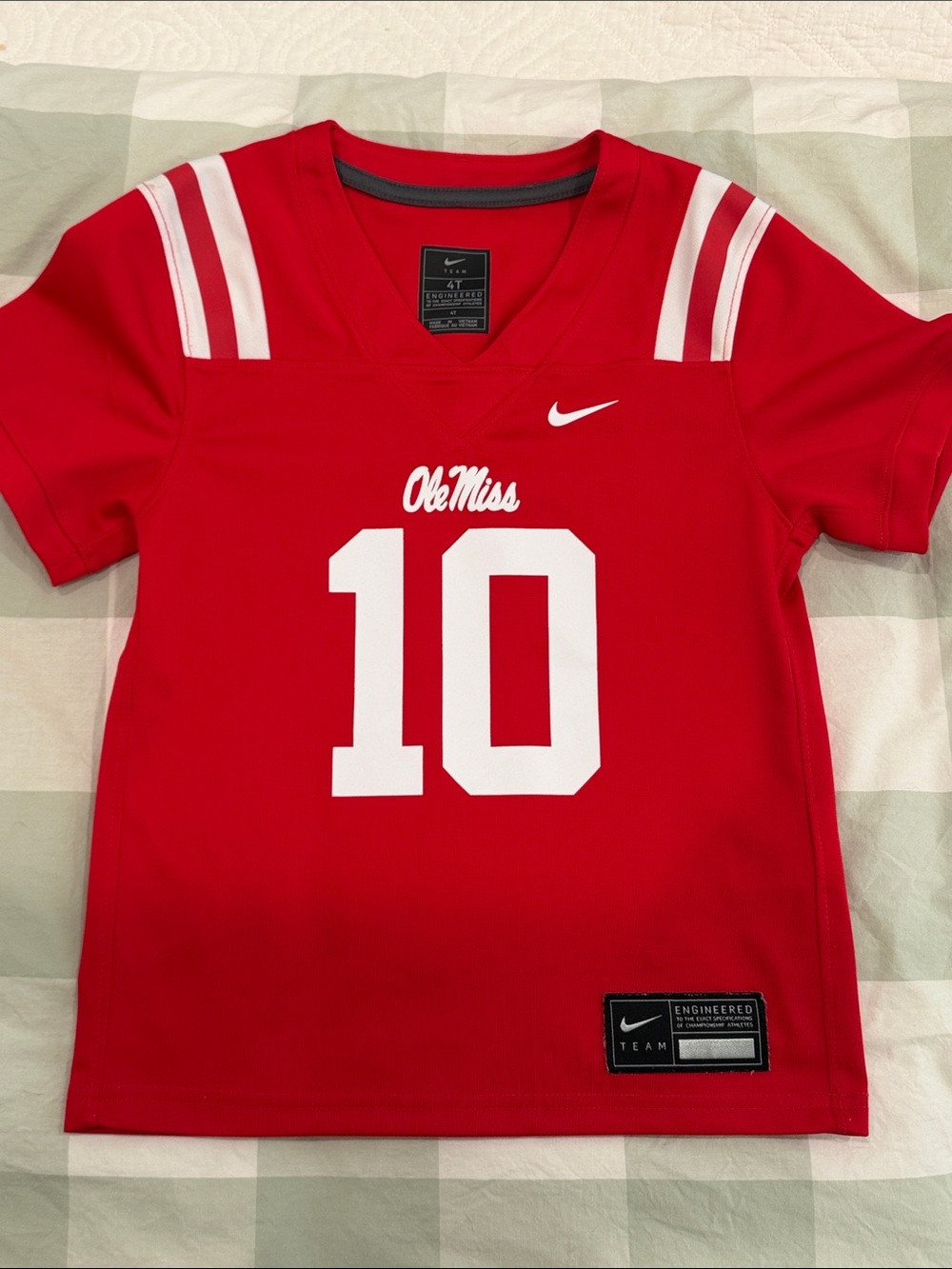 Nike Red Kids Ole Miss #10 Football Jersey